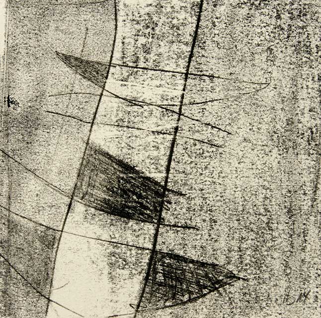 o.T., 19 x 19 cm, Monotypie auf Papier